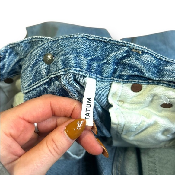 Grlfrnd Tatum Crop Jeans in Late Night Raw Hem Mid Rise Revolve size 29 - Picture 12 of 13